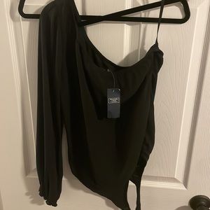 NWT A&F one shoulder thong bodysuit size M